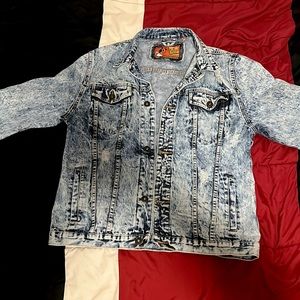 XL Blue Denim Rolling Paper Jean Jacket
